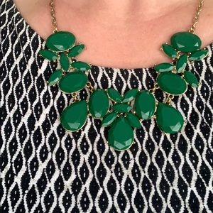 Green bib necklace